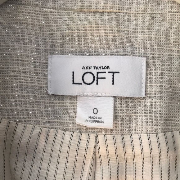 LOFT Linen Blazer with metallic detailing - Picture 3 of 4